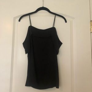 Black cold shoulder top
